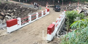 Satgas Yonzipur I/DD Rampungkan Jembatan Aramco Lubuk Raya di Padangsidimpuan