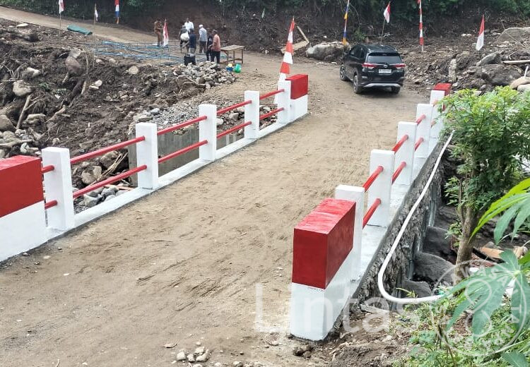 Satgas Yonzipur I/DD Rampungkan Jembatan Aramco Lubuk Raya di Padangsidimpuan