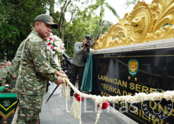 ‎Panglima TNI Resmikan Lapangan Serba Guna Serka Dedy Unadi Kodam III/Slw