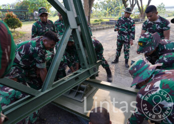 Kodam I/BB Terima Kedatangan 3 Set Jembatan Modular di Pelabuhan Belawan