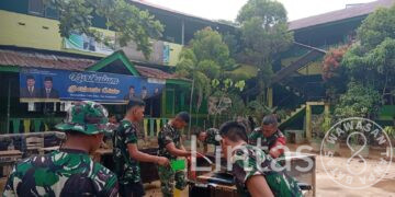 Gotong Royong TNI dan Guru, MIN 7 Sibuluan Nalambok Kembali Layak Selenggarakan KBM