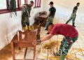 TNI Pulihkan Sekolah Pascabanjir, SDN 155680 Bonalumban Kini Kembali Fungsional