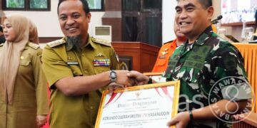 Kasdam XIV/Hsn Perkuat Sinergi Wujudkan Arahan Presiden di Sulawesi Selatan dan Terima Penghargaan Operasi SAR Pencarian Pesawat ATR 42-500