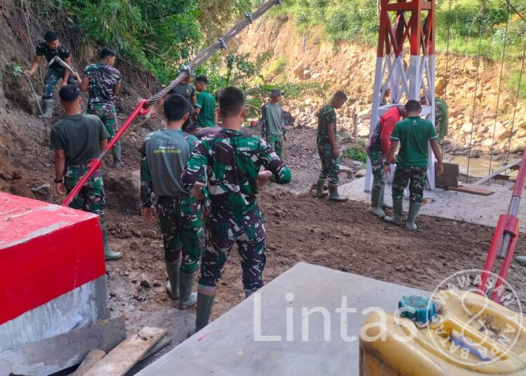 Jembatan Perintis Gantung Langit Tembus Separuh Target, Mobilitas Warga Segera Lancar
