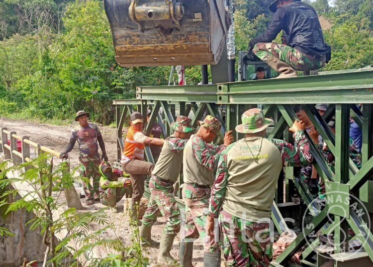 Sambungkan Akses Antar Desa, Pembangunan Jembatan Bailey Kute Panang Terus Dikebut