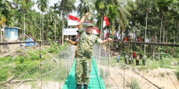 Kasad Launching 11 Jembatan Gantung di Aceh, Bagian dari 218 Jembatan yang Rampung Dibangun TNI