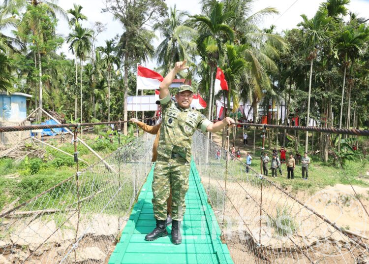 Kasad Launching 11 Jembatan Gantung di Aceh, Bagian dari 218 Jembatan yang Rampung Dibangun TNI