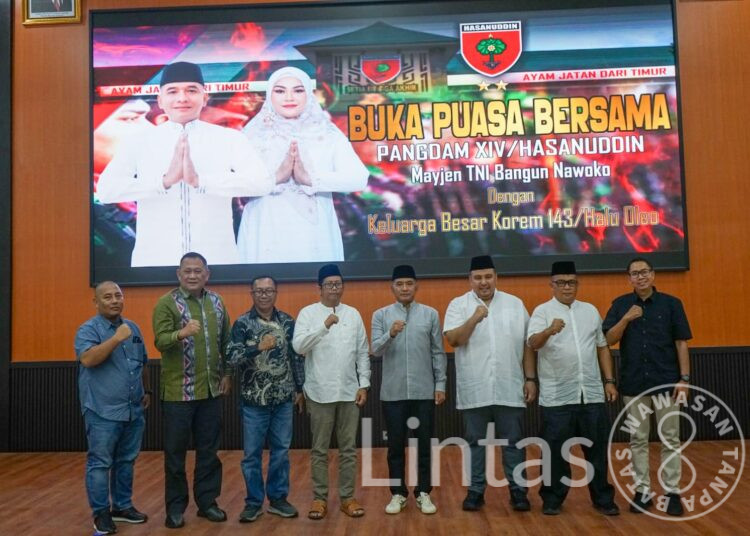 Pererat Kebersamaan Prajurit, Pangdam XIV /Hsn Buka Puasa Bersama di Makorem 143/HO