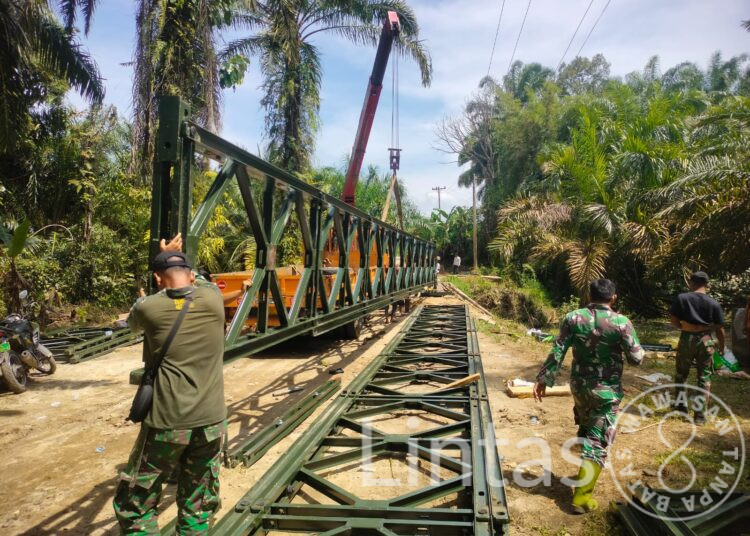 Jembatan Sungai Silimutan Rampung, TNI AD Buka Akses Warga Simalungun