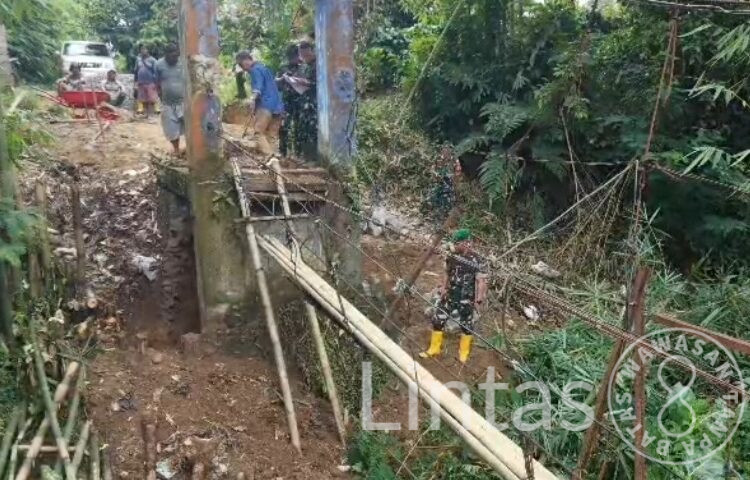Pembangunan Jembatan Garuda Kodim 1428/Mamasa Wujud Hadirnya Negara di Tengah Rakyat