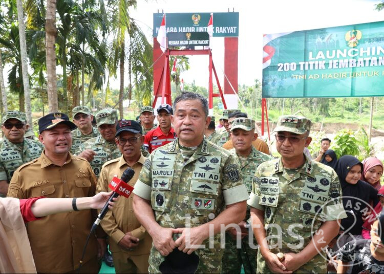 Kasad Resmikan Jembatan Garuda di Lhokseumawe, Tandai Launching 200 Titik Jembatan di Indonesia