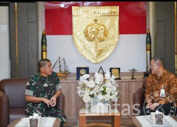Hangat dan Penuh Keakraban, Pangdam XIV/Hsn Terima Kunjungan dari Bank Syariah Indonesia Wilayah Indonesia Timur