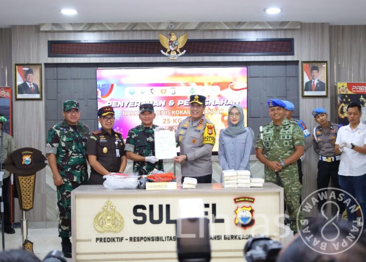 Polda Sulsel Musnahkan Barang Bukti Narkotika Jenis Kokain Bruto 25 Kg Hasil Temuan di Kepulauan Selayar