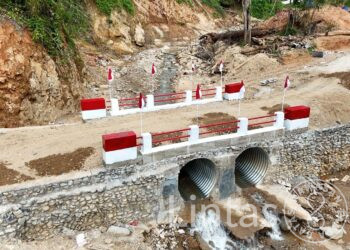 Jembatan Armco di Sungai Sigiring-giring Rampung, Akses Warga Tukka Kembali Normal