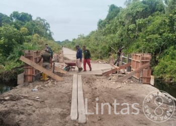 Pembangunan Jembatan Aramco di Uning Mas Masuki Tahap Akhir, TNI Kebut Finishing untuk Segera Difungsikan