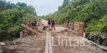 Pembangunan Jembatan Aramco di Uning Mas Masuki Tahap Akhir, TNI Kebut Finishing untuk Segera Difungsikan