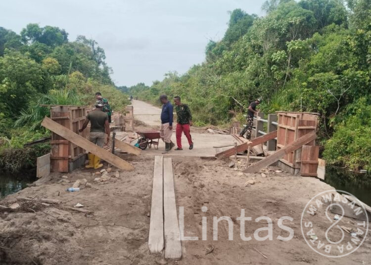 Pembangunan Jembatan Aramco di Uning Mas Masuki Tahap Akhir, TNI Kebut Finishing untuk Segera Difungsikan