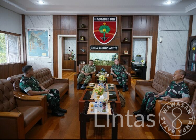 Kasdam XIV/Hsn Terima Kunjungan Danpussenarhanud, Perkuat Sinergi TNI AD