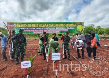 Pangdam XIV/Hasanuddin Bersama Masyarakat Tanam Kelapa dan Jagung untuk Ketahanan Pangan