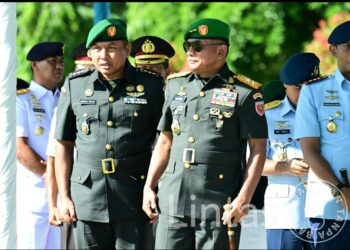 Jejak Kepemimpinan Berlanjut, Pangdam XIV/Hsn Hadiri Sertijab Pangdivif 3 Kostrad di Pakatto