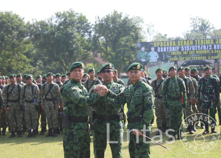Sertijab Komandan Yonif 515/UTY Kostrad Berlangsung Penuh Rasa Syukur