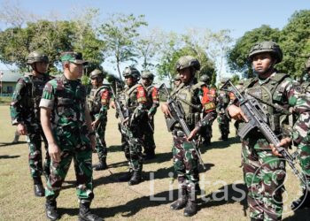 Kasdam XIV/Hsn Cek Kesiapan Satgas Yonif 726/TML, Prajurit Tamalatea Siap Jaga Kedaulatan NKRI di Papua
