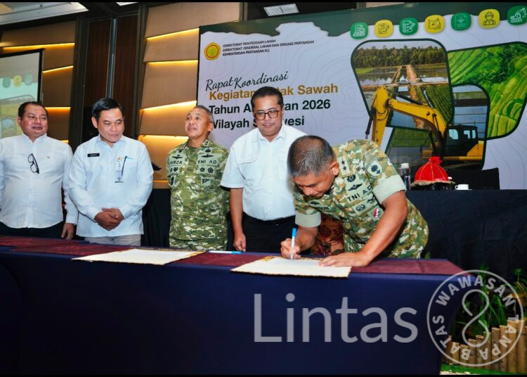 Tingkatkan Produksi Pertanian dan Kesejahteraan Masyarakat, Pangdam XIV/Hsn Teken Pakta Komitmen Dukungan Kegiatan Cetak Sawah TA 2026