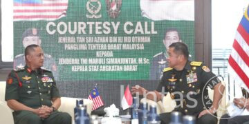 Perkuat Kemitraan Strategis, Kasad Terima Kunjungan Panglima Tentera Darat Malaysia