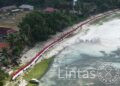 Merah Putih Membentang 500 Meter, Aboru Ciptakan Momen Bersejarah di HUT ke-81 RI