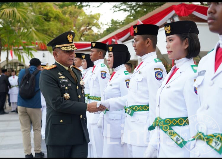 Pangdam XIV/Hasanuddin Hadiri Pengukuhan Paskibraka Provinsi Sulsel, Tekankan Disiplin dan Tanggung Jawab