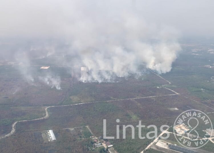 Pangdam XXII/TB Tinjau Karhutla di Wilayah Kalimantan Selatan dari Udara