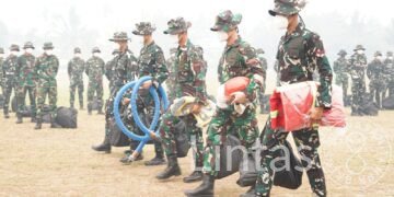 Apel Penyerahan Bantuan Peralatan Karhutla dan Pemberangkatan Tim PRC Karhutla