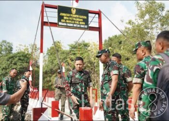 Pastikan kokoh dan Berkualitas, Kasdam XIV/Hasanuddin Tinjau Jembatan Perintis Garuda di Gowa