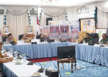 PANGDAM XXII/TB IKUTI VICON RAKOR PENANGANAN KARHUTLA BERSAMA MENKO POLKAM RI