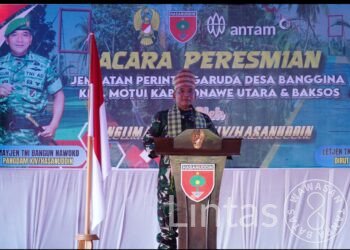 Pangdam XIV/Hsn Resmikan Jembatan Perintis Garuda di Konut, Buka Jalan Aman dan Perkuat Konektivitas Konawe Utara-Konawe