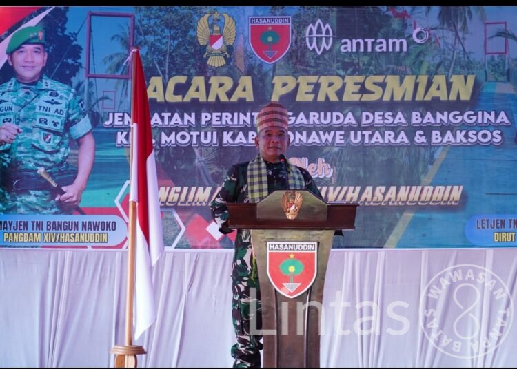 Pangdam XIV/Hsn Resmikan Jembatan Perintis Garuda di Konut, Buka Jalan Aman dan Perkuat Konektivitas Konawe Utara-Konawe