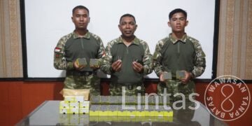 Satgas Pamtas Yonkav 8/NSW/2 Kostrad Gagalkan Penyelundupan 5.000 Detonator Aktif