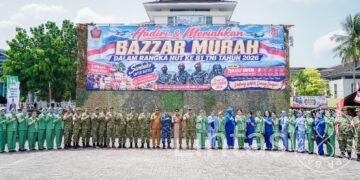 TNI Hadir Membawa Manfaat Ekonomi, Bazar Murah Semarakkan HUT ke-81