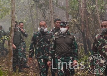 PANGDAM XXII/TAMBUN BUNGAI TINJAU PENANGANAN KARHUTLA, PASTIKAN UPAYA PEMADAMAN BERJALAN OPTIMAL