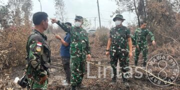 PANGDAM XXII/TAMBUN BUNGAI CEK KESIAPAN PENANGANAN KARHUTLA DI POSKO SAMBANG LIHUM KALSEL