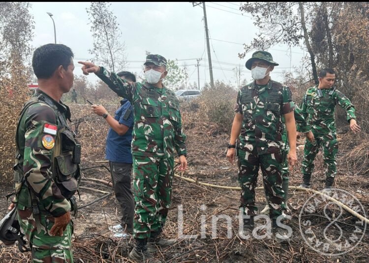 PANGDAM XXII/TAMBUN BUNGAI CEK KESIAPAN PENANGANAN KARHUTLA DI POSKO SAMBANG LIHUM KALSEL