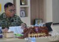 Pangdam XXII/TB Ikuti Vicon Rapat Evaluasi KDKMP