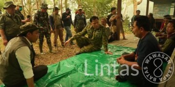 PANGDAM XXII/TB TINJAU PENANGANAN KARHUTLA BERSAMA MENTERI KEHUTANAN RI, PERCEPAT PENANGANAN DI TAMAN NASIONAL TANJUNG PUTING