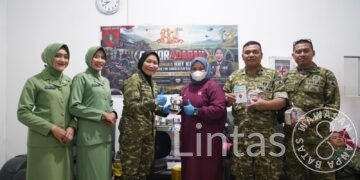 KEUANGAN KODAM XXII/TB PERINGATI HUT KEUANGAN TNI AD DENGAN GELAR AKSI DONOR DARAH