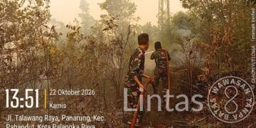 Atas Perintah Pangdam XXII/TB, Tim Damkar 45 Padamkan Karhutla di Talawang Raya