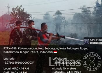 TERUSKAN PERJUANGAN PADAMKAN API, PANGDAM XXII/TB TINGKATKAN OPERASI PEMADAMAN KARHUTLA DI KALAMPANGAN
