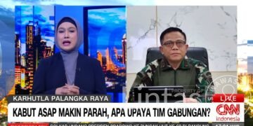 PANGDAM XXII/TB VIDCON DENGAN CNN INDONESIA PERIHAL PENANGANAN KARHUTLA DI KALTENGSEL