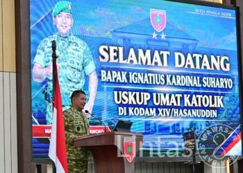 Sambut Kunjungan Uskup Umat Katolik, Pangdam XIVHsn Kobarkan Semangat Toleransi dan Persaudaraan