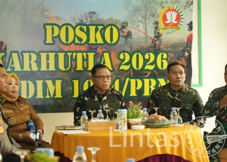 PANGDAM XXII/TAMBUN BUNGAI IKUTI VICON BERSAMA PRESIDEN, EVALUASI DAN PERCEPATAN PENANGANAN KARHUTLA DI TNTP.