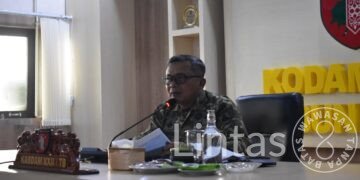 KASDAM XXII/TB PIMPIN RAKOR PENGEMBANGAN KIZIPUR 6 MENJADI DENZIPUR 16/WBS